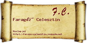Faragó Celesztin névjegykártya